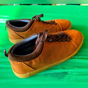 Tommy Hilfiger cognac suade brown dress boat shoes.  Boys size 3Y.